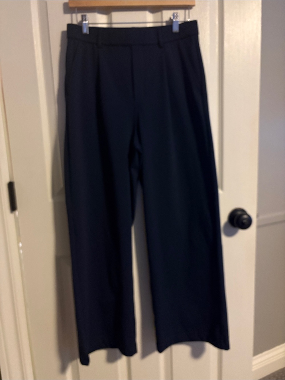 HALARA Women's Blue Wide-Leg Knit Pants